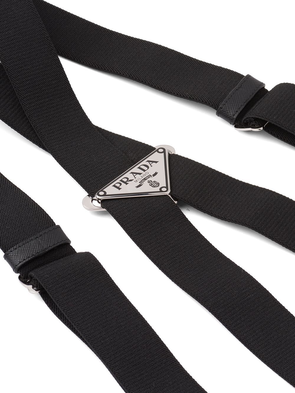 Prada triangle-logo braces in Black | Stylemi