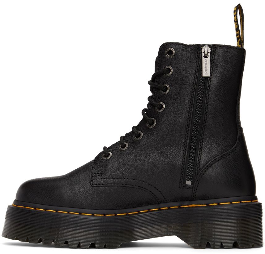 Dr. Martens Leather Jadon Pisa Platform Boots in Black | Stylemi