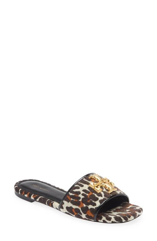 Tory Burch Eleanor Slide Sandal in Leopard Perfect at in Black | Stylemi