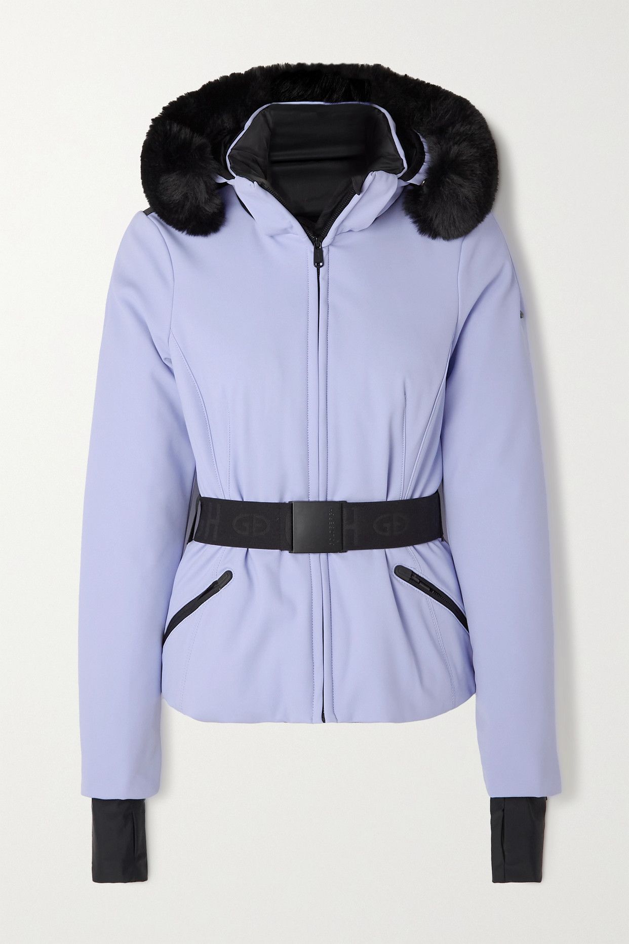 Goldbergh Hida Belted Hooded Faux Fur-trimmed Down Ski Jacket in Purple ...