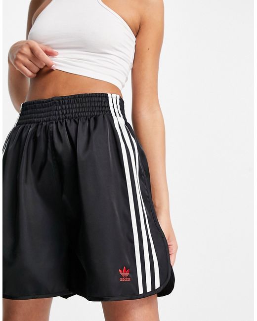 Adidas Originals x Dry Clean Only 3-Stripes logo boxing style shorts in ...