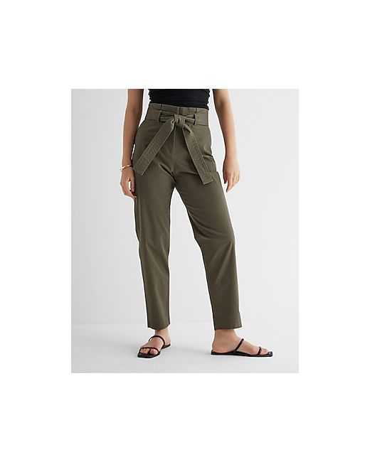 Express Stylist Super High Waisted Pinstripe Pleated Ankle Pant