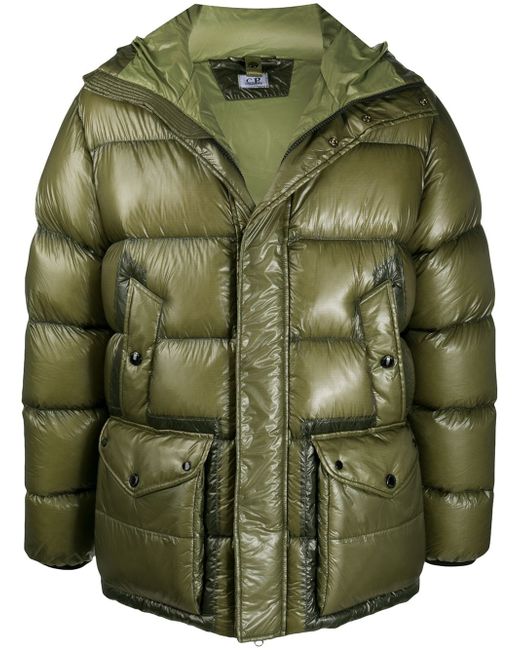 CP Company hooded down jacket in Green | Stylemi