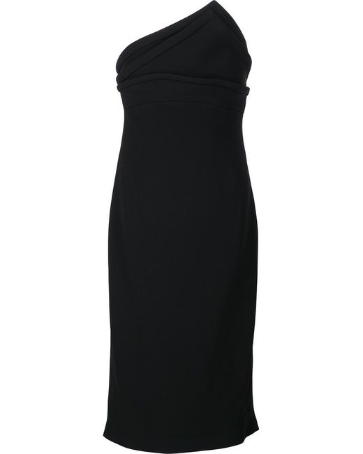 Brandon Maxwell Croc-effect Foiled Leather Strapless Midi Dress in
