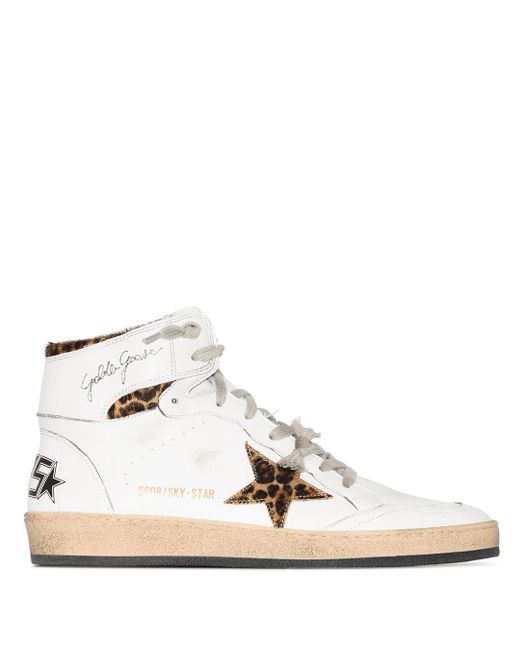 Golden Goose Sky-Star high-top sneakers in White | Stylemi