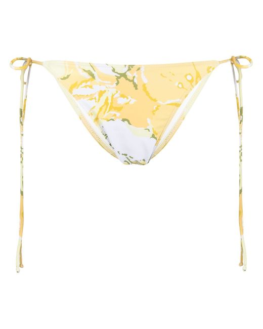 Faithful the Brand Nomi floral-print bikini bottoms in Yellow | Stylemi