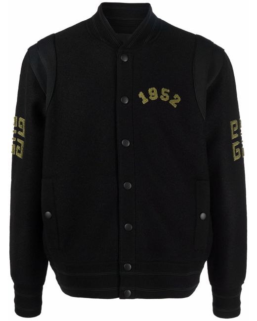 Givenchy 4G logo wool bomber jacket in Black | Stylemi