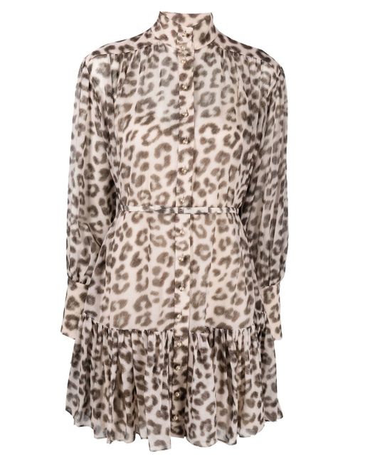 Zimmermann Dan leopard-print short dress | Stylemi
