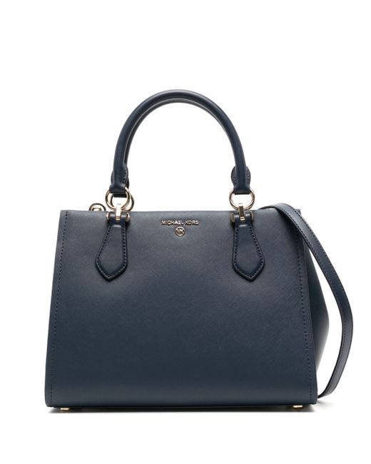 Michael Michael Kors Marilyn Medium Leather Satchel - Black