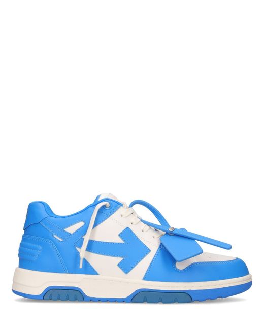 Off-White Out Of Office Leather Low Top Sneakers in Blue | Stylemi