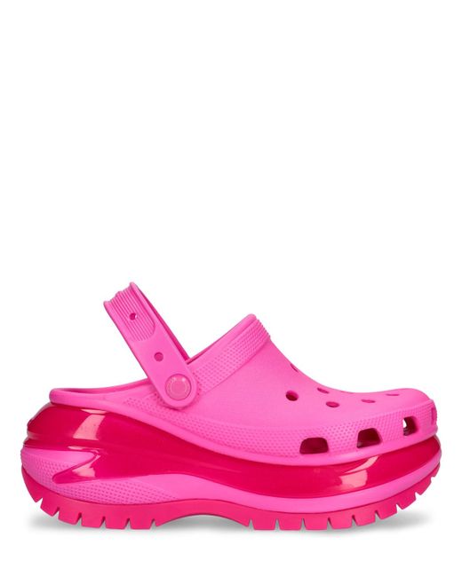 Crocs Classic Mega Crush Clogs in Pink | Stylemi
