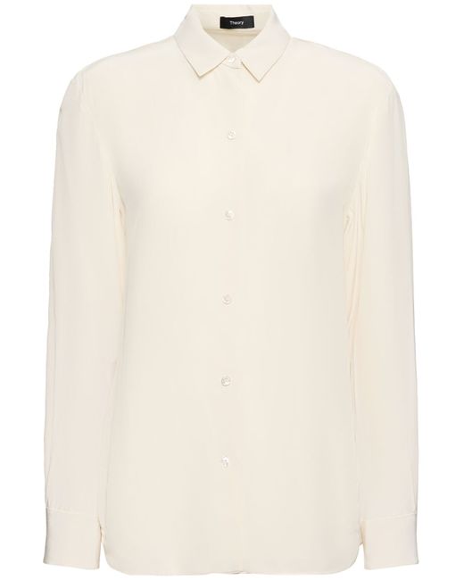 ojos Airy double snap shirt in White | Stylemi