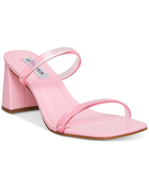 Steve Madden Lilah Two-Piece Block Heel Sandals in Pink | Stylemi