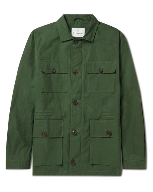 Kingsman Waxed-Cotton Field Jacket in Green | Stylemi