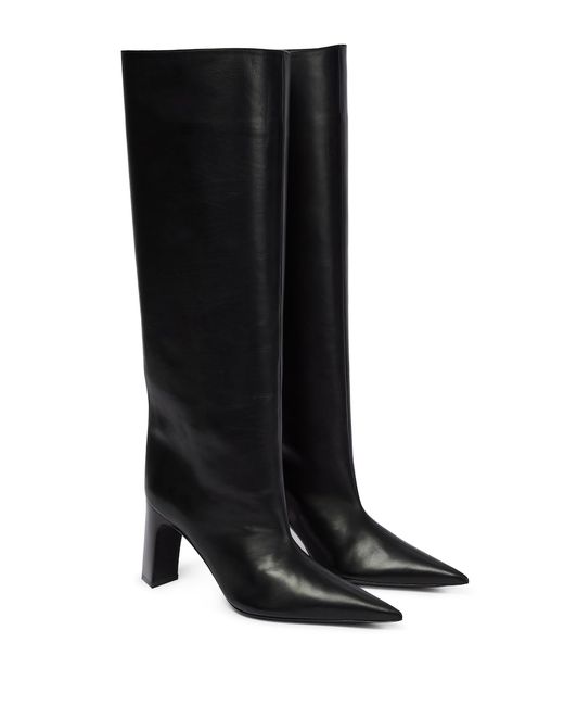 Balenciaga Blade leather knee-high boots in Black | Stylemi