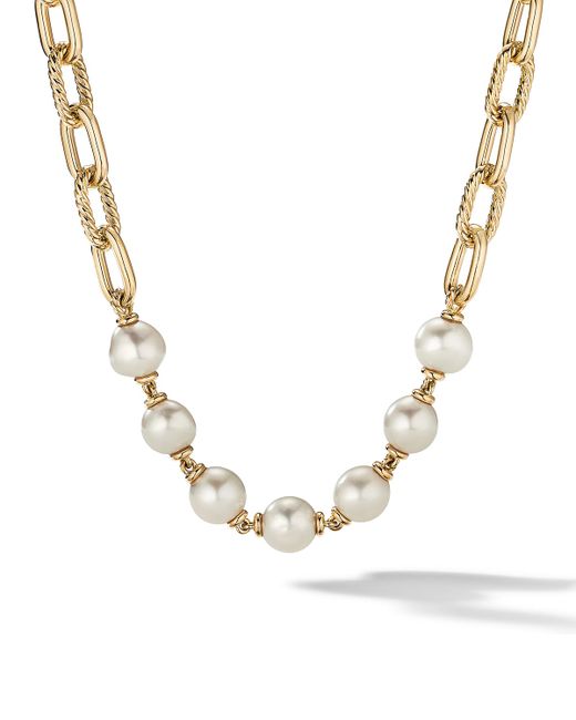 David Yurman Madison Pearl Chain Necklace in 18k Gold 20L in Yellow ...