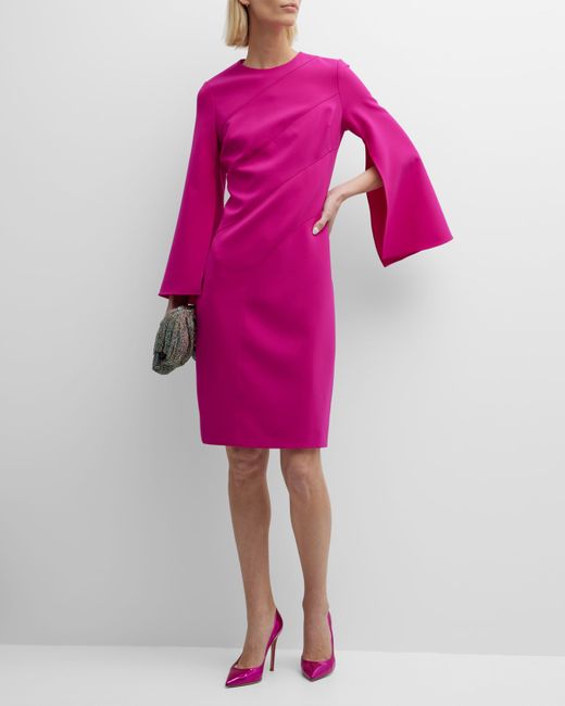 Rickie Freeman for Teri Jon 3/4-Sleeve Lace Overlay Gown