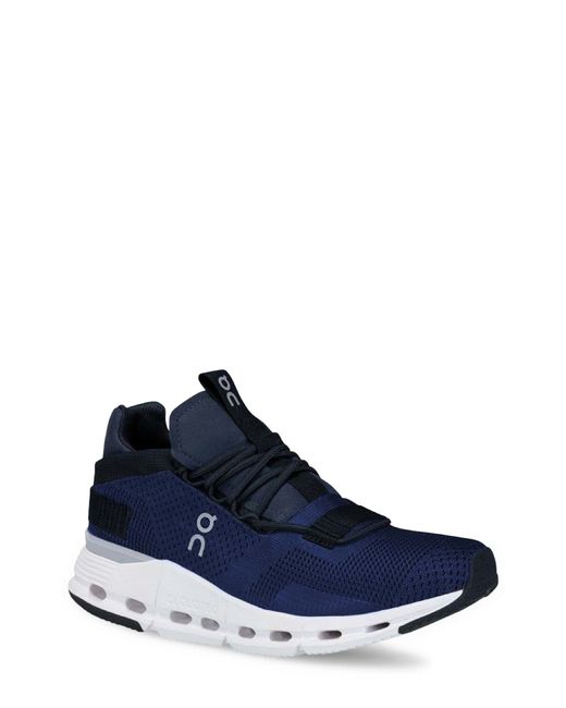 On Cloudnova Sneaker in Navy/White at in Dark Blue | Stylemi
