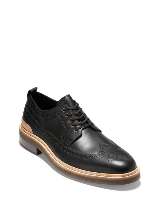 Cole Haan Davidson Grand Wingtip Derby in at in Black | Stylemi