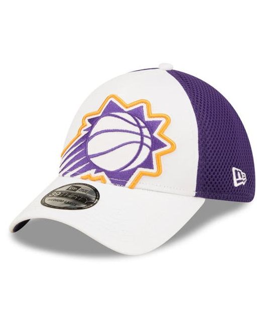 New Era Purple Phoenix Suns Large Logo 39THIRTY Flex Hat at in White ...