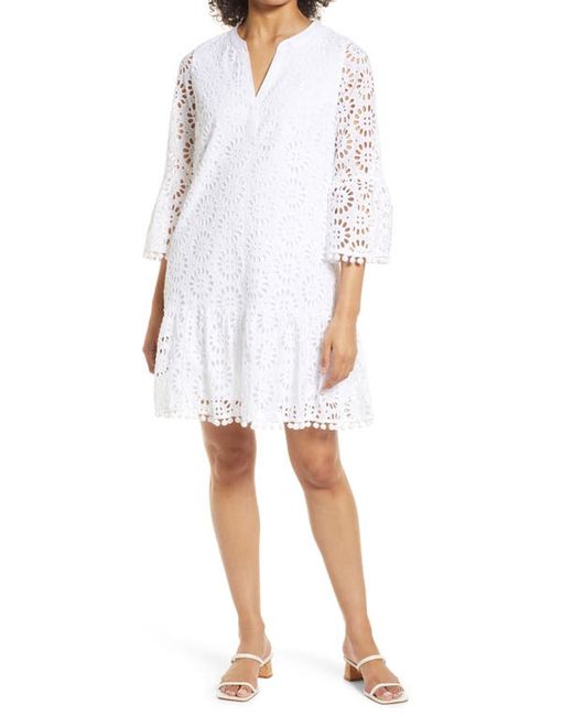 Lilly Pulitzer® Lilly Pulitzer Bekah Eyelet Shift Dress in at in White ...