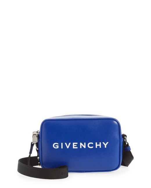 Givenchy Logo Calfskin Leather Camera Bag in at in Blue | Stylemi