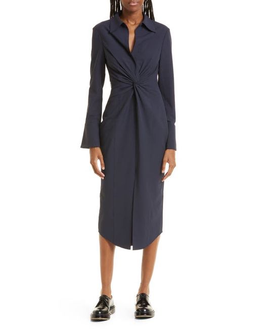 Cinq a Sept Sierra Wrap Front Long Sleeve Minidress in at | Stylemi