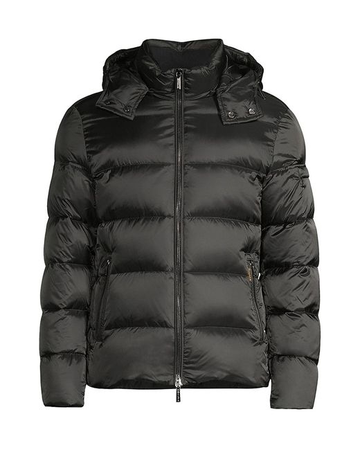 Moorer Brett Quilted Down Puffer Jacket in Green | Stylemi
