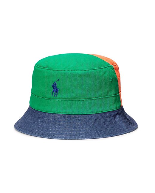 Polo Ralph Lauren Loft Color-Blocked Bucket Hat in Blue | Stylemi