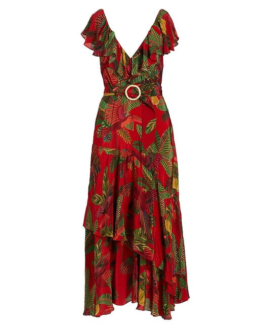Farm Rio Women's Tropical Embroidered Maxi Dress