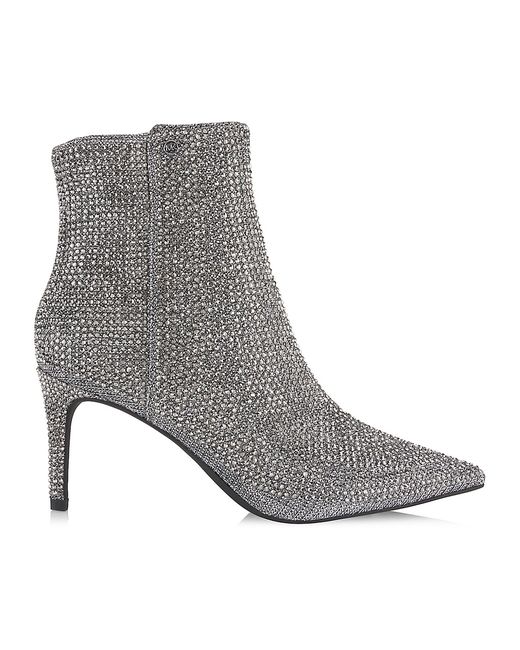 Michael Michael Kors Alina Glitter Chain Mesh Ankle Boots in Gray | Stylemi