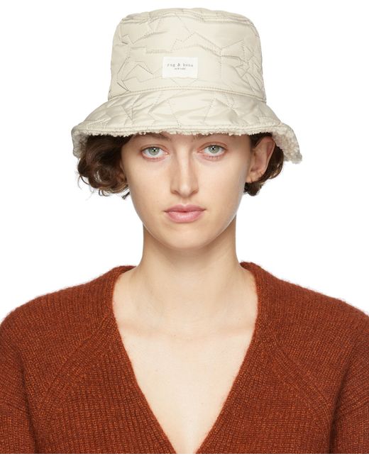 Rag & Bone Reversible Addison Bucket Hat in Beige | Stylemi