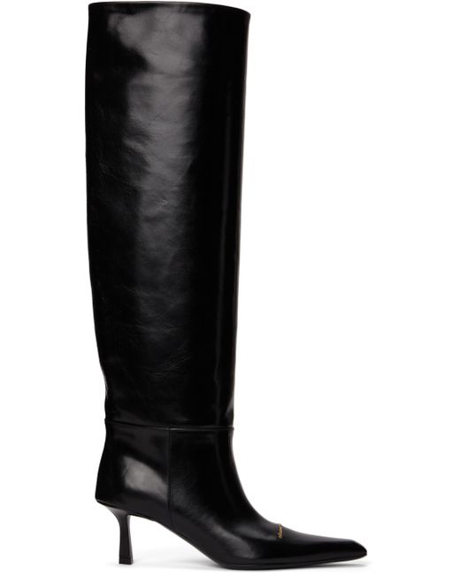 Alexander Wang Viola 65 Slouch Boots in Black | Stylemi