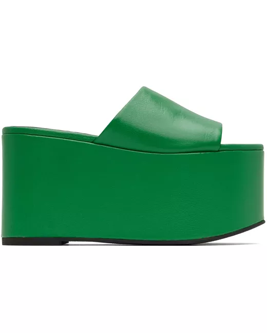Simon Miller Blackout Platform Sandals in Green | Stylemi