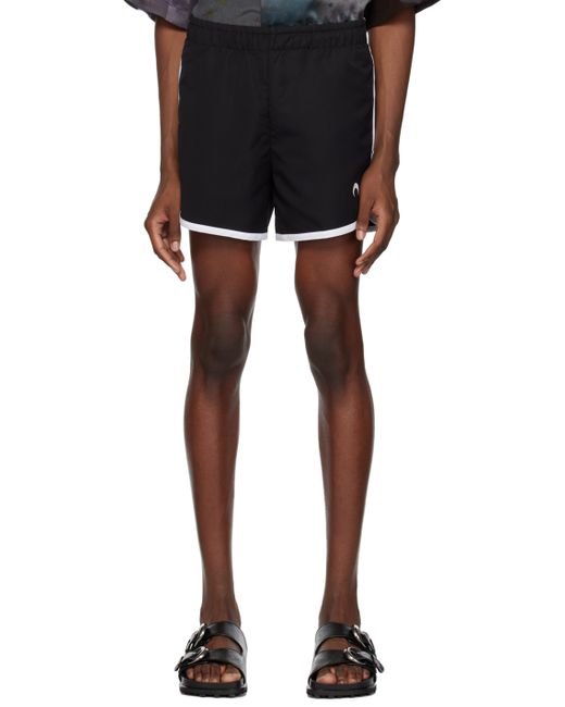 Marine Serre colour-block drawstring shorts - Black
